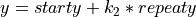 y = starty + k_2*repeaty